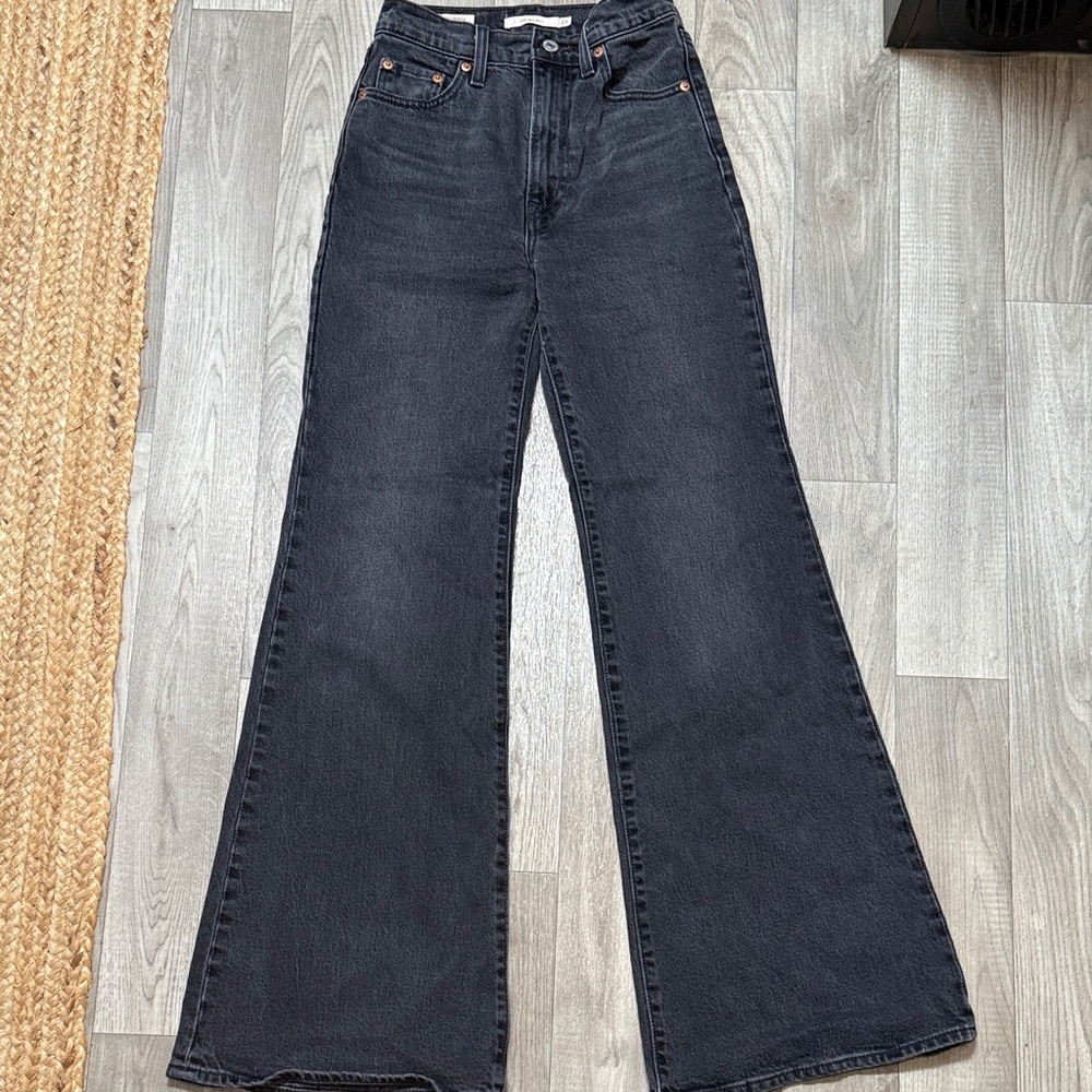 Signature by Levi Strauss Dark Gray Flare Jeans